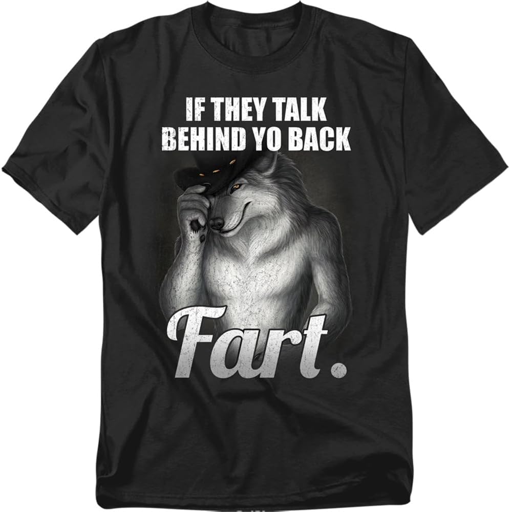 Popfunk Talk Behind Your Back Fart Funny Sarcastic Humor T-Shirt, Unisex