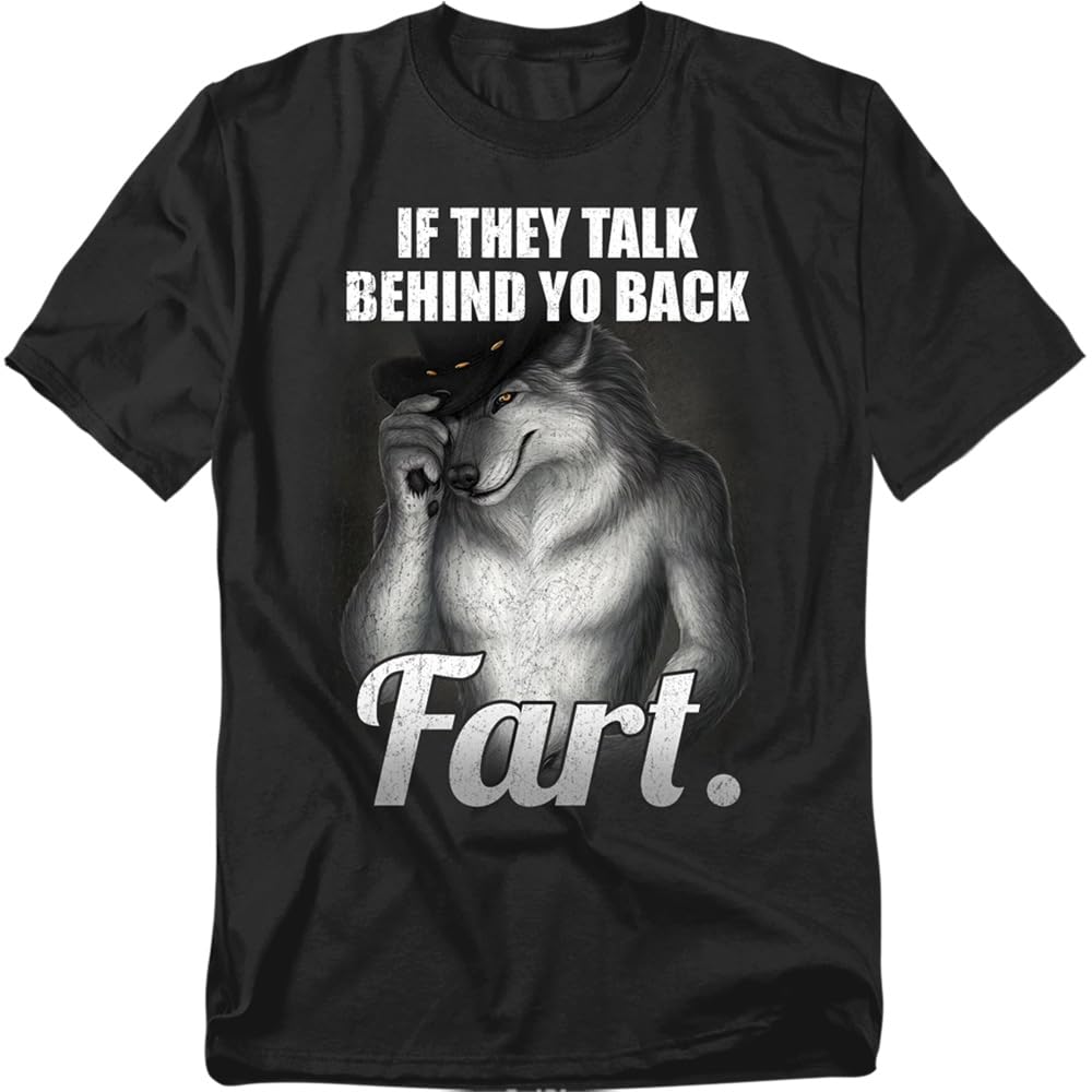 Popfunk Talk Behind Your Back Fart Funny Sarcastic Humor T-Shirt, Unisex
