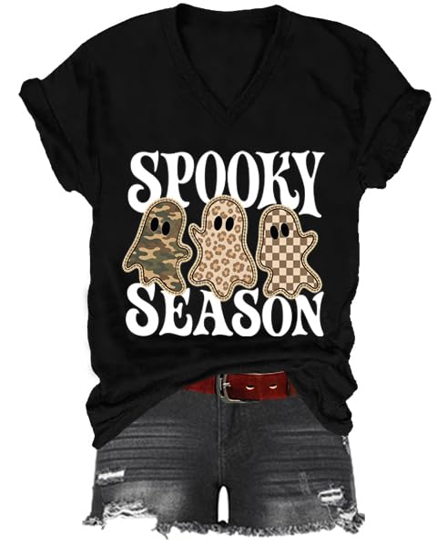 Spooky Season Shirt, Leopard Ghost T-Shirt