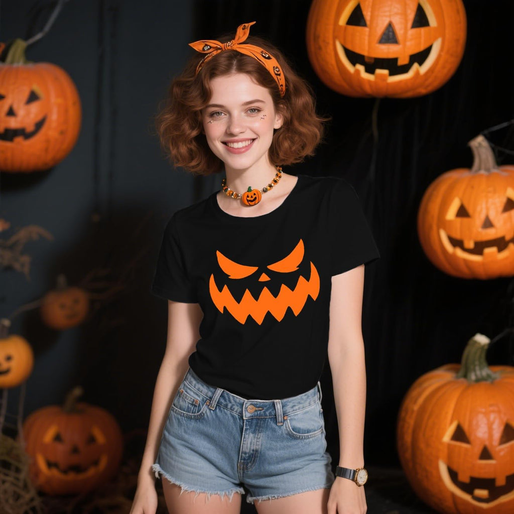 Halloween Shirts for Women Halloween Pumpkin T-Shirt