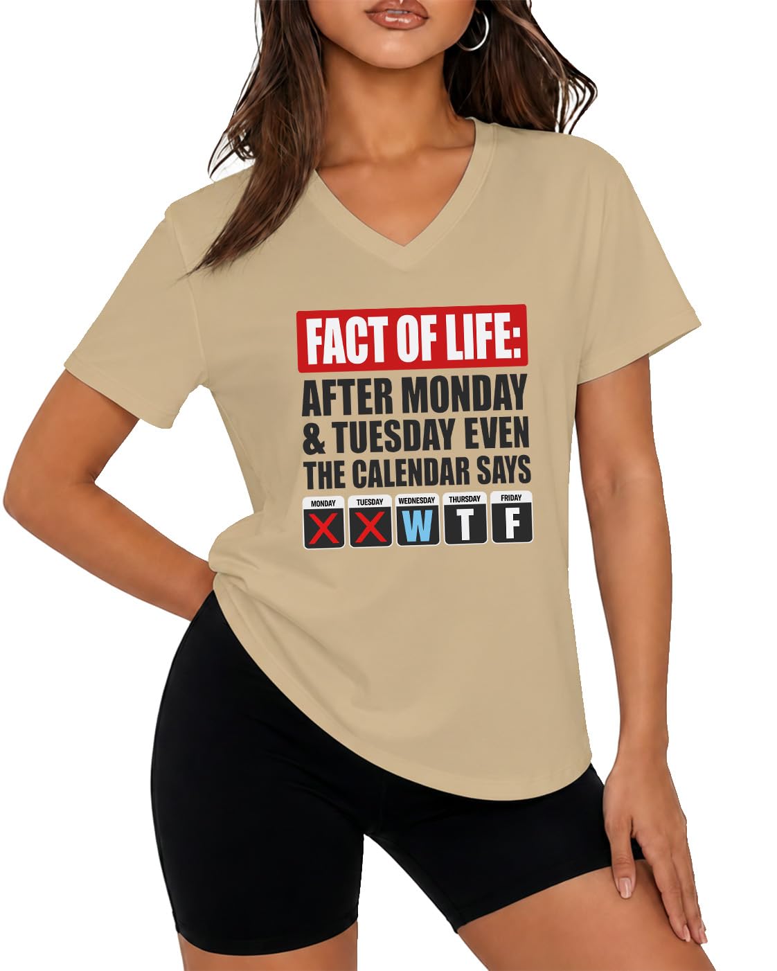 Fact of Life Shirt After Monday and Tuesday Even the Calendar Says WTF T-Shirt Funny Office Work Humor Tees