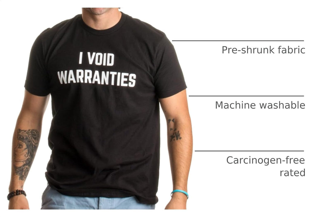 Ann Arbor Men Funny Mechanic T-Shirt I Void Warranties Novelty Gift Tee