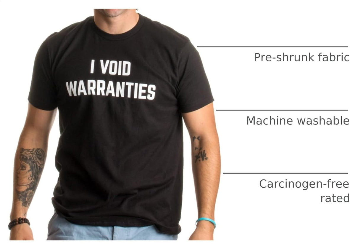 Ann Arbor Men Funny Mechanic T-Shirt I Void Warranties Novelty Gift Tee
