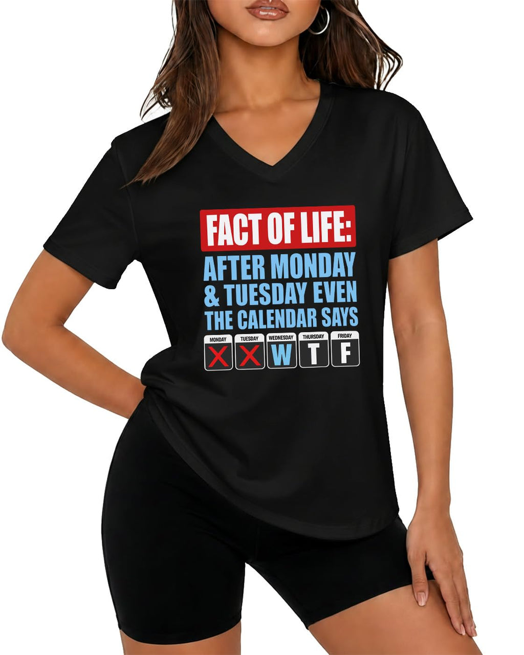 Fact of Life Shirt After Monday and Tuesday Even the Calendar Says WTF T-Shirt Funny Office Work Humor Tees