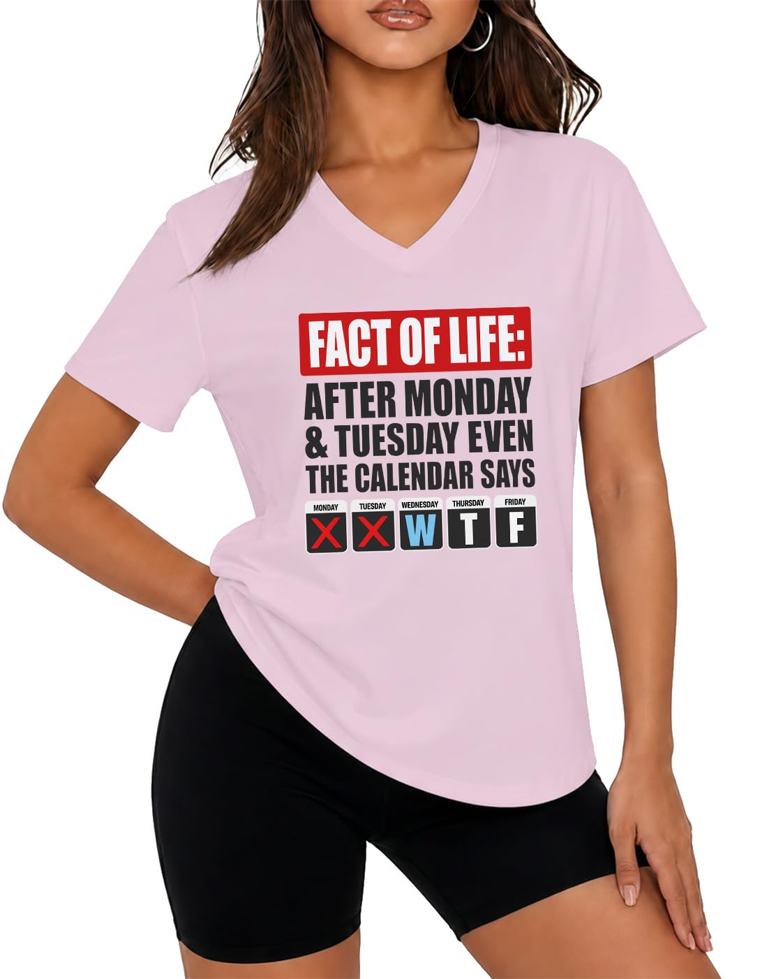 Fact of Life Shirt After Monday and Tuesday Even the Calendar Says WTF T-Shirt Funny Office Work Humor Tees