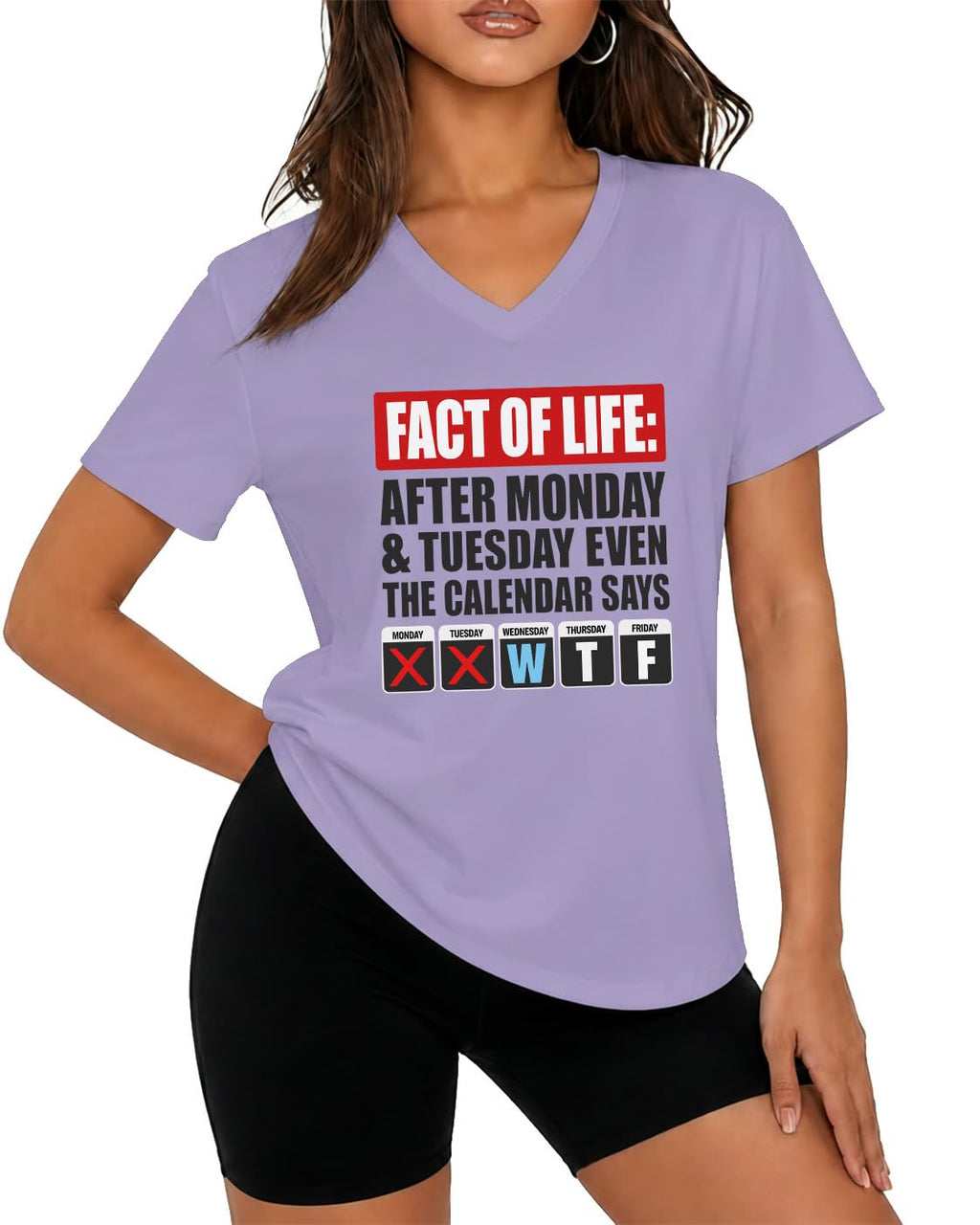 Fact of Life Shirt After Monday and Tuesday Even the Calendar Says WTF T-Shirt Funny Office Work Humor Tees