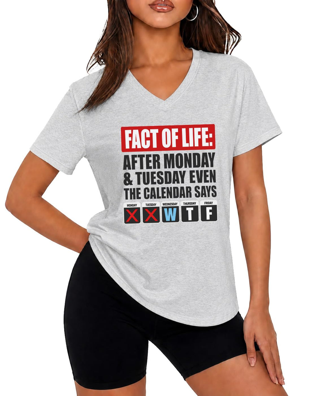 Fact of Life Shirt After Monday and Tuesday Even the Calendar Says WTF T-Shirt Funny Office Work Humor Tees