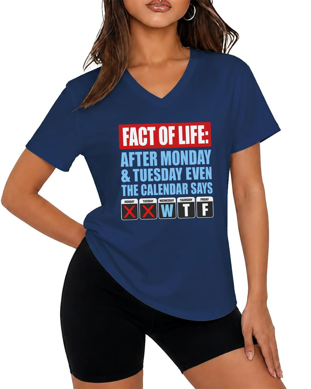 Fact of Life Shirt After Monday and Tuesday Even the Calendar Says WTF T-Shirt Funny Office Work Humor Tees