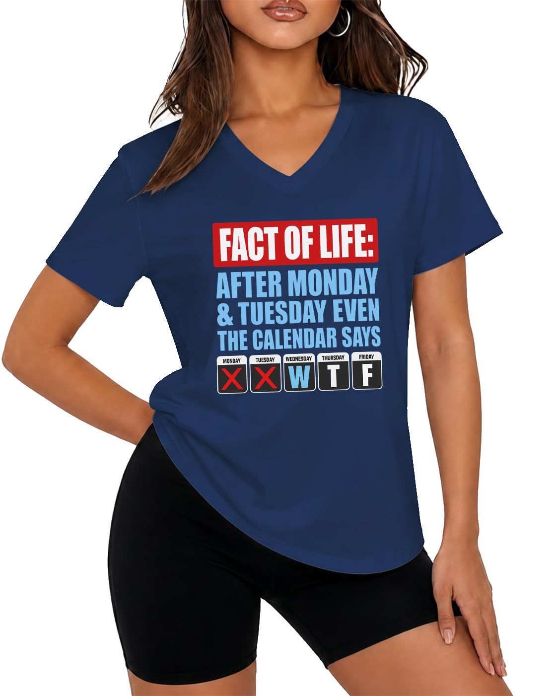 Fact of Life Shirt After Monday and Tuesday Even the Calendar Says WTF T-Shirt Funny Office Work Humor Tees