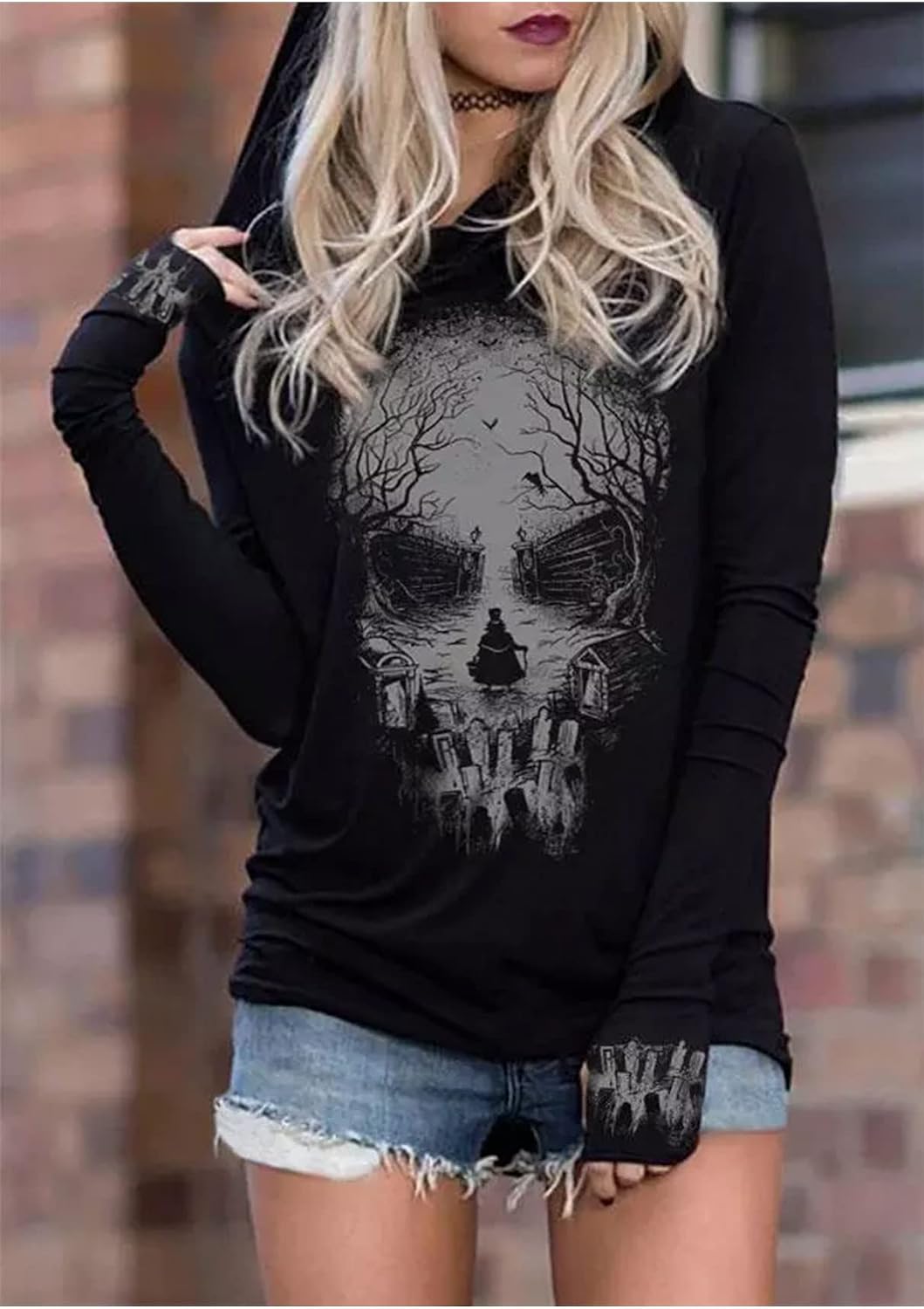 Hoodies Shirts for Women Early Fall Long Sleeve Tops Vintage Graphic Outfit