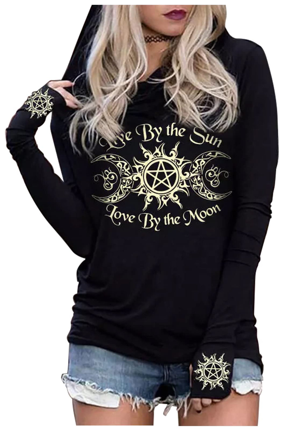 Hoodies Shirts for Women Early Fall Long Sleeve Tops Vintage Graphic Outfit