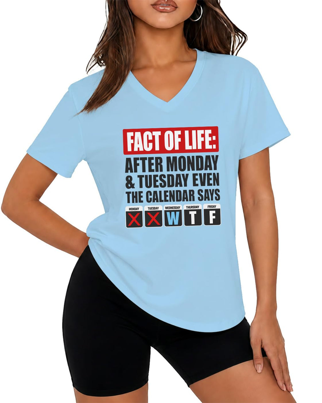 Fact of Life Shirt After Monday and Tuesday Even the Calendar Says WTF T-Shirt Funny Office Work Humor Tees