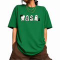 Women's Short Sleeve Crewneck Halloween Graphic Tee Fall Tops