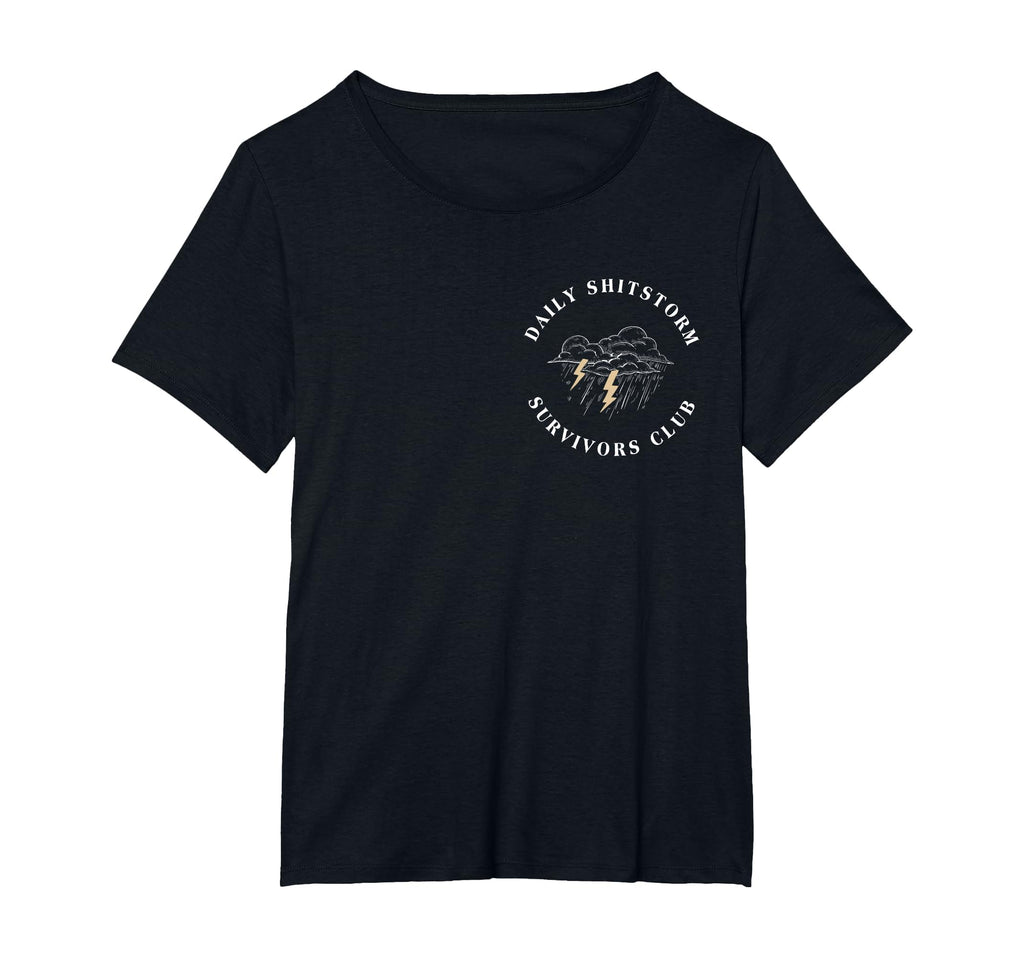 Daily Shitstorm Survivors Club Funny Sarcastic Coworker Gag T-Shirt