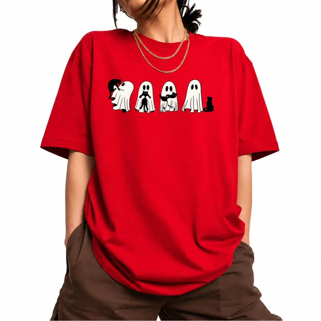 Women's Short Sleeve Crewneck Halloween Graphic Tee Fall Tops