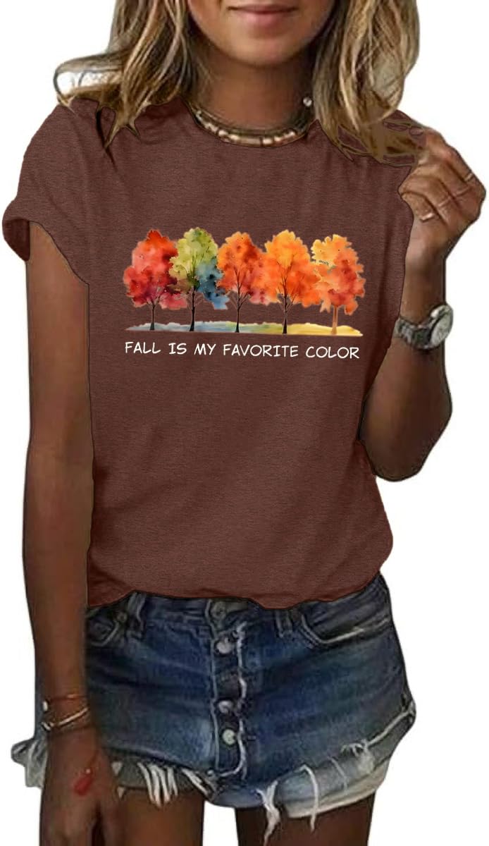 Women's Halloween Shirt Spooky Season Tee Thanksgiving Party T-Shirt