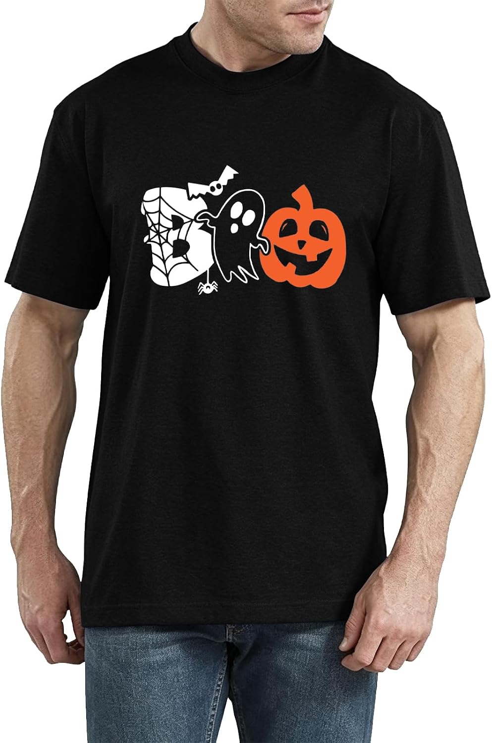 Halloween Shirts for Men Halloween Fall Boo Ghost Spider Pumpkin top