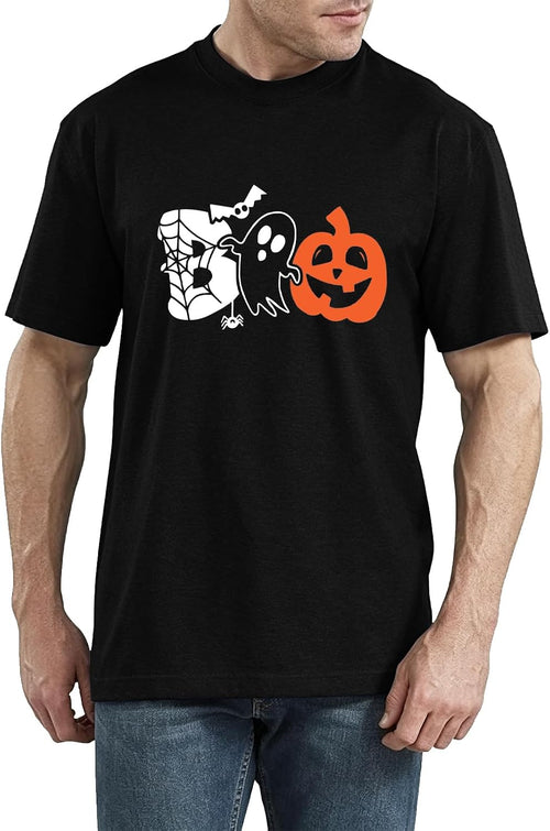 Halloween Shirts for Men Halloween Fall Boo Ghost Spider Pumpkin top