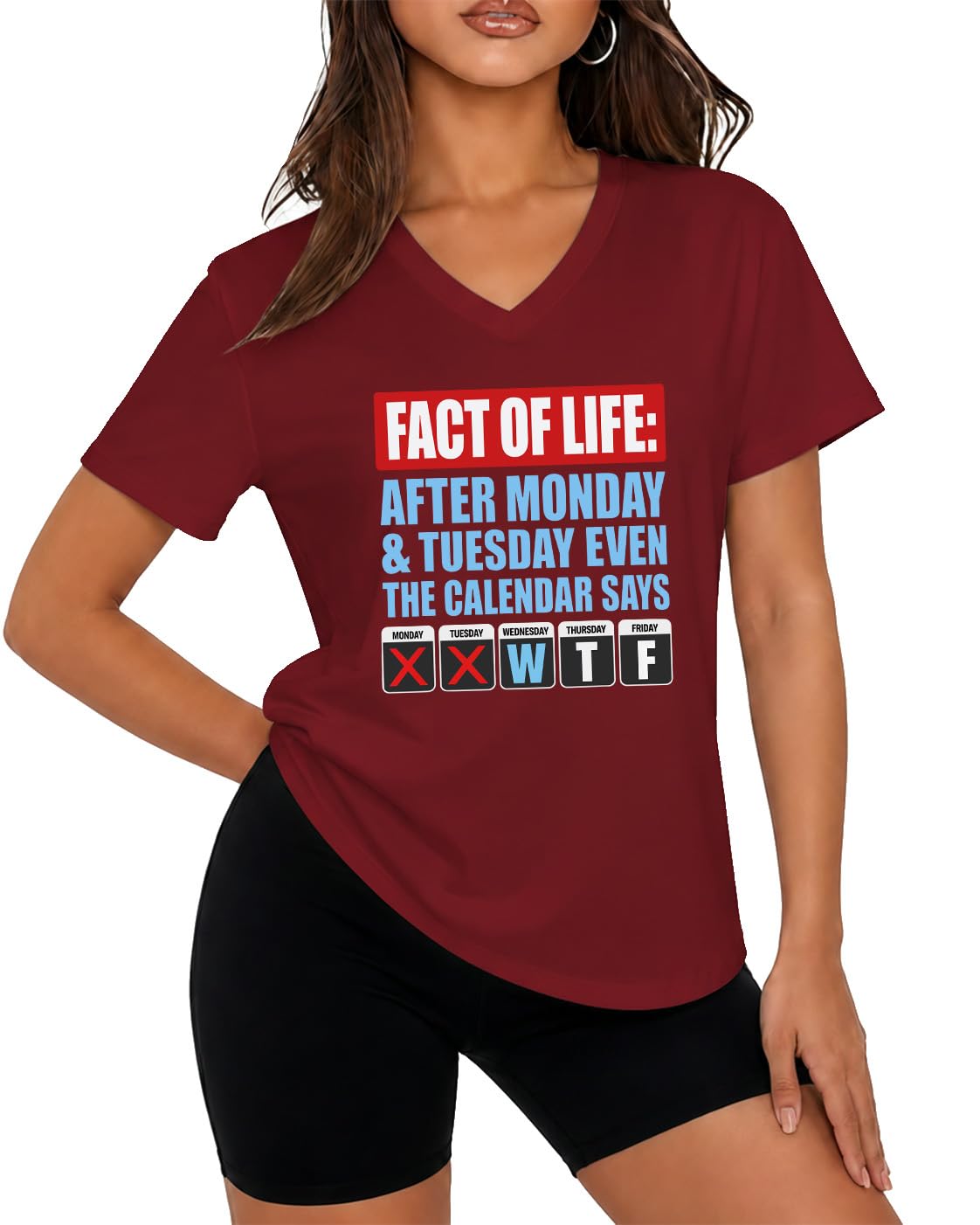 Fact of Life Shirt After Monday and Tuesday Even the Calendar Says WTF T-Shirt Funny Office Work Humor Tees