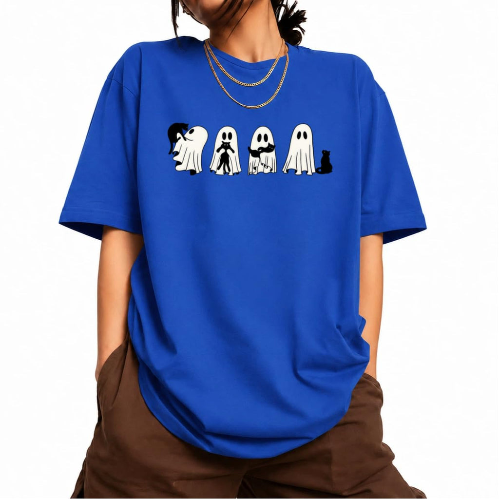 Women's Short Sleeve Crewneck Halloween Graphic Tee Fall Tops