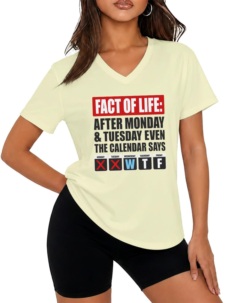 Fact of Life Shirt After Monday and Tuesday Even the Calendar Says WTF T-Shirt Funny Office Work Humor Tees