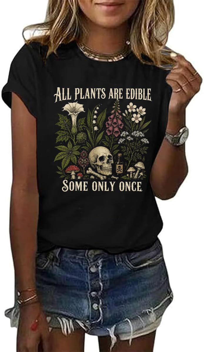 Women's Halloween Shirt Spooky Season Tee Thanksgiving Party T-Shirt