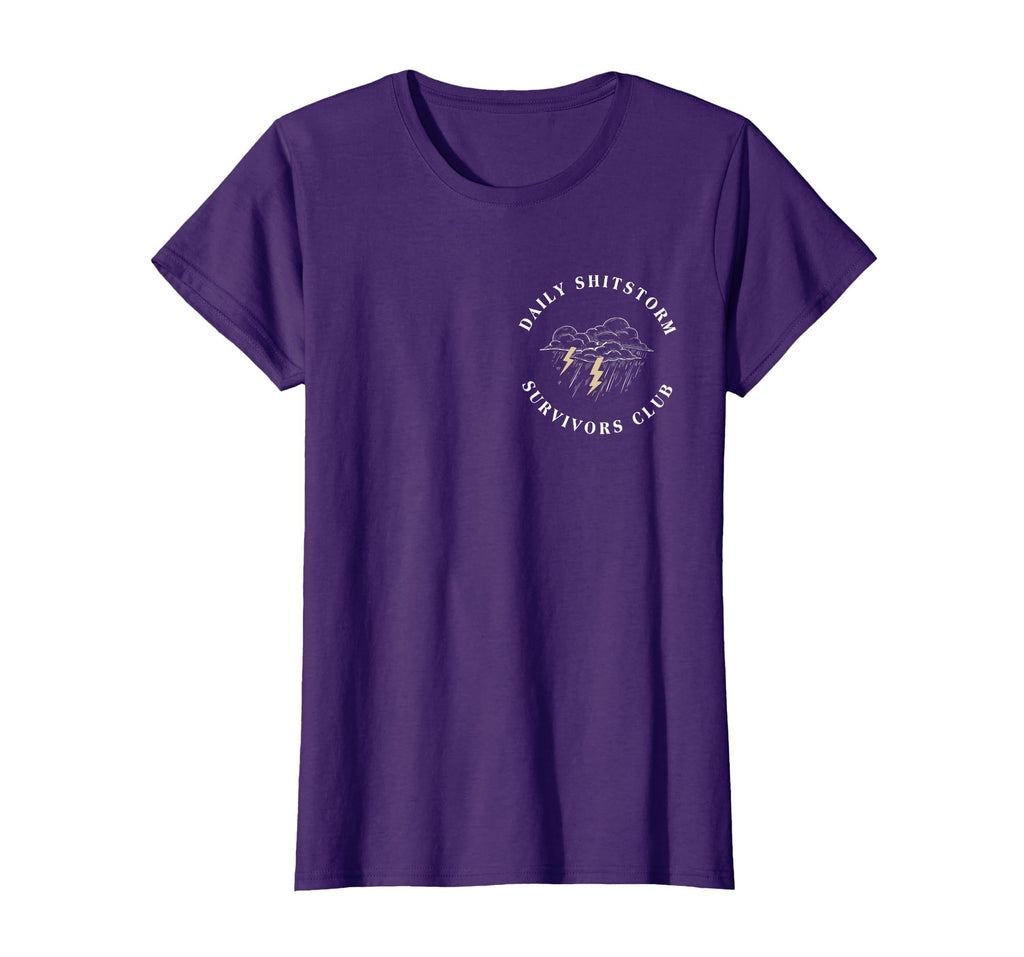 Daily Shitstorm Survivors Club Funny Sarcastic Coworker Gag T-Shirt