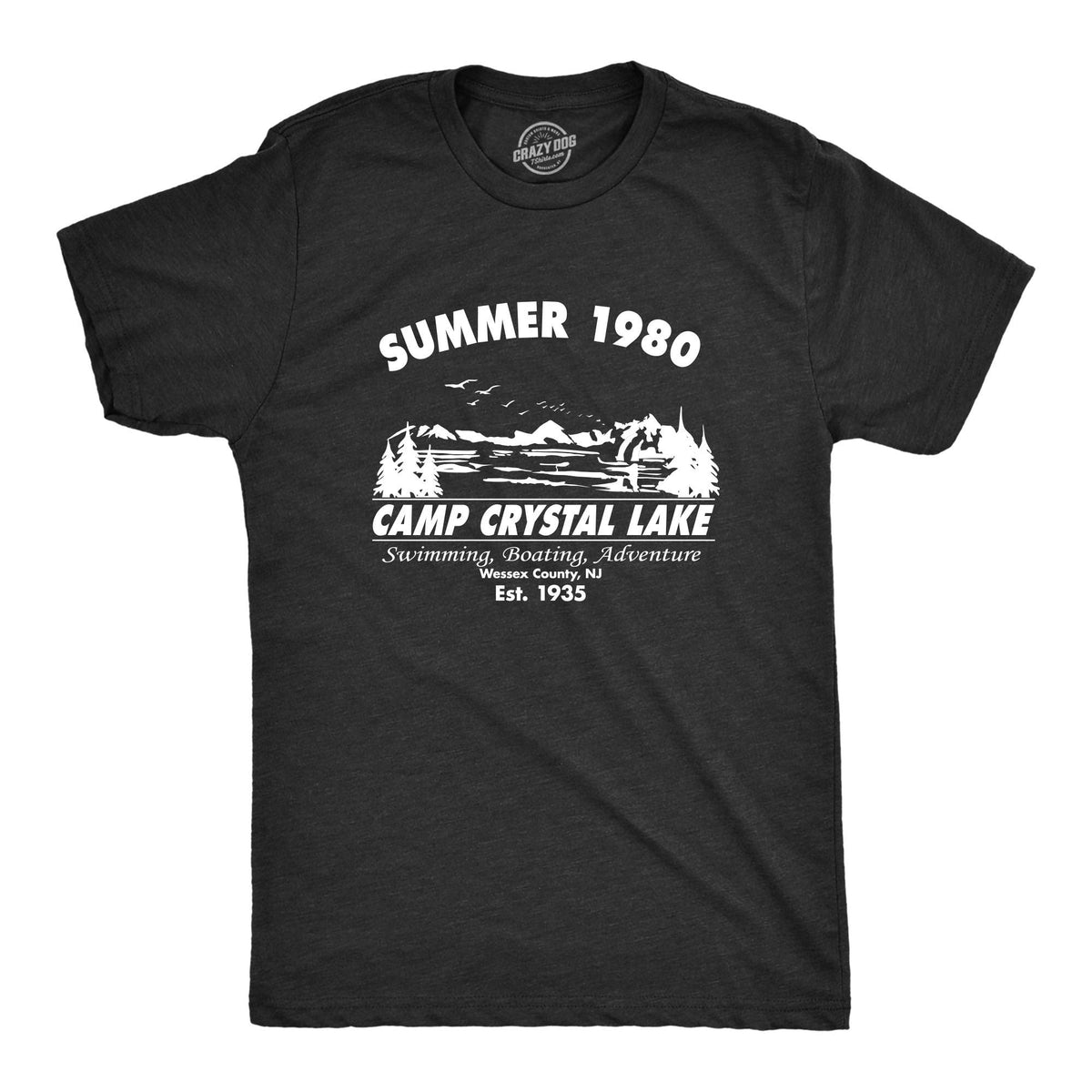 Summer 1980 Camp Funny 80s Horror Movie Tee for Men