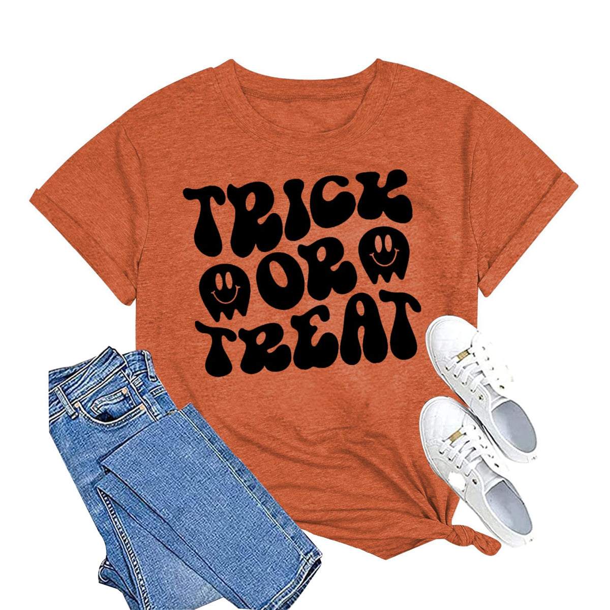 Halloween Skeleton Shirts Funny Halloween Pumpkin Graphic Tees Dance Skeleton Fall Tee Tops