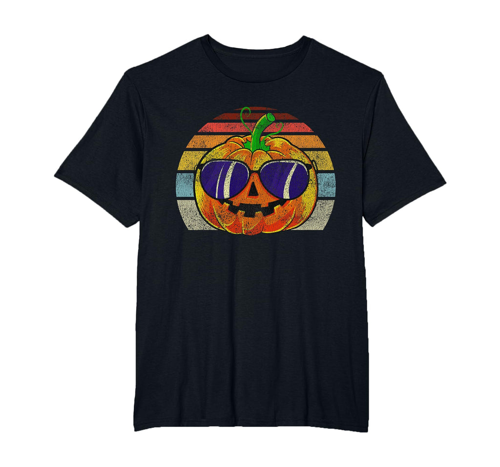 Cool Pumpkin Retro Style Halloween Vintage Women Men Kids T-Shirt