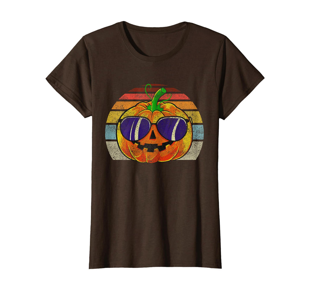 Cool Pumpkin Retro Style Halloween Vintage Women Men Kids T-Shirt