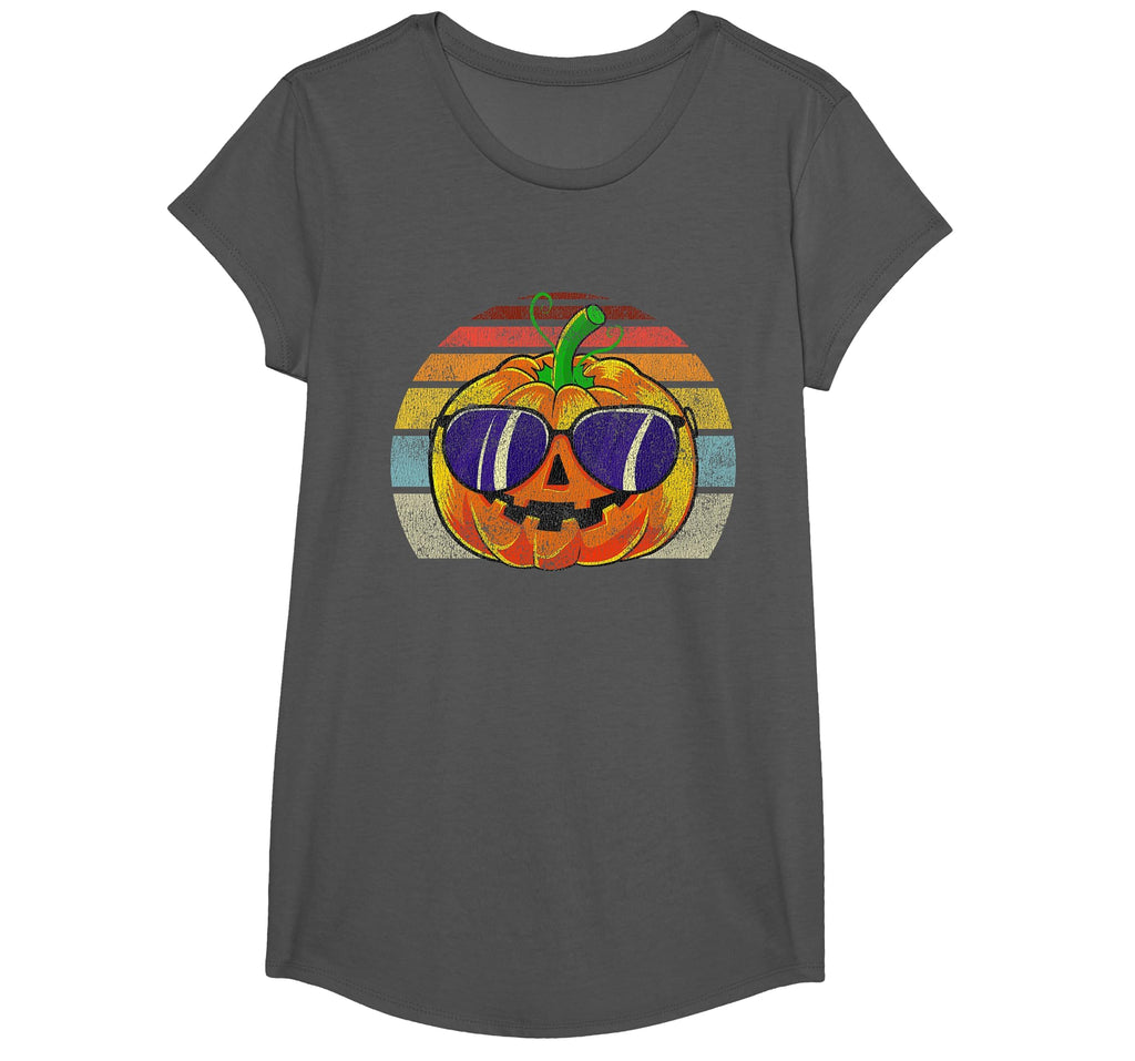 Cool Pumpkin Retro Style Halloween Vintage Women Men Kids T-Shirt