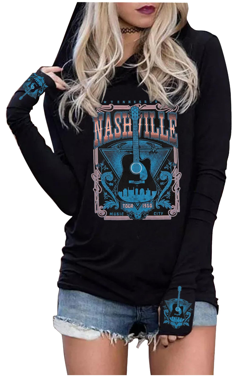 Hoodies Shirts for Women Early Fall Long Sleeve Tops Vintage Graphic Outfit