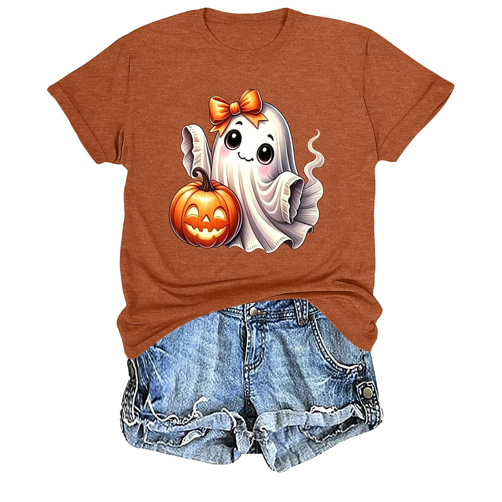 Halloween Shirts Women I'm Just Here Boos Funny Ghost Graphic Tee Tops