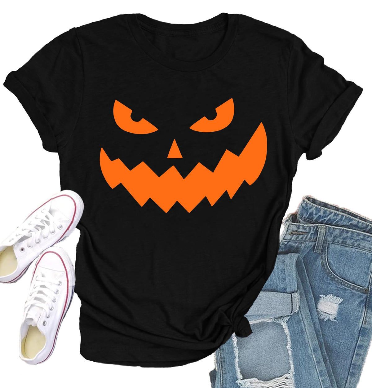 Halloween Shirts for Women Halloween Pumpkin T-Shirt