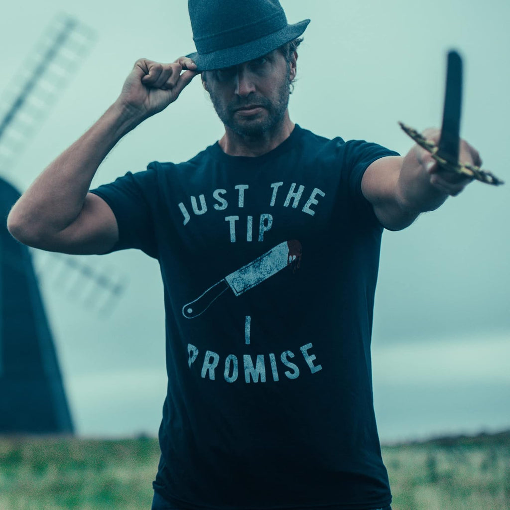 Mens Just The Tip I Promise Funny Halloween Sarcastic Novelty Tee