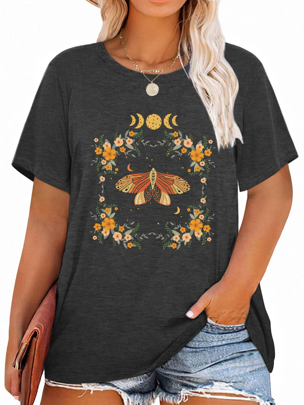 Plus Size Shirts for Women Cute Graphic Tshirts Short Sleeve Tees Top