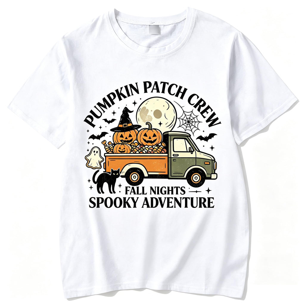 Halloween Shirt Retro Pumpkin Car Graphic Tshirts