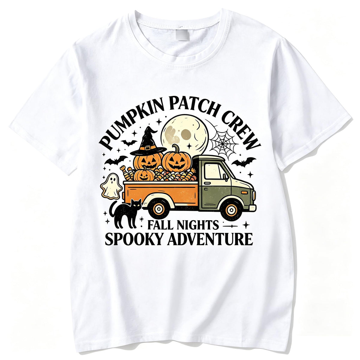 Halloween Shirt Retro Pumpkin Car Graphic Tshirts