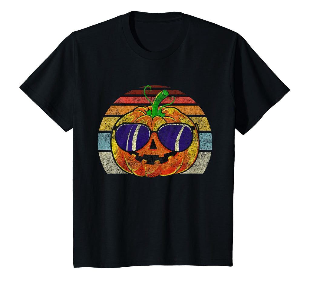 Cool Pumpkin Retro Style Halloween Vintage Women Men Kids T-Shirt
