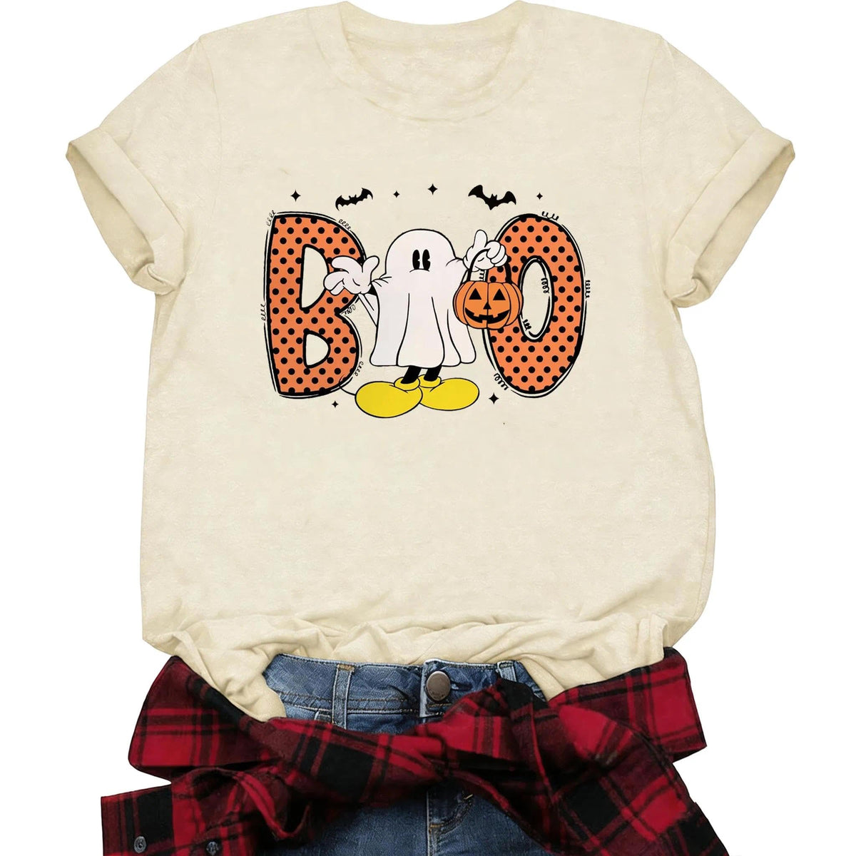 Halloween Shirts for Women Magical Cute Ghost Shirt Spooky Season T-Shirt