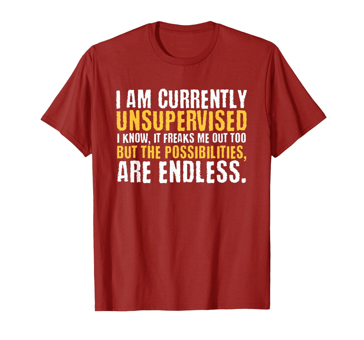 I'm Currently Unsupervised Funny Sarcastic T-Shirt