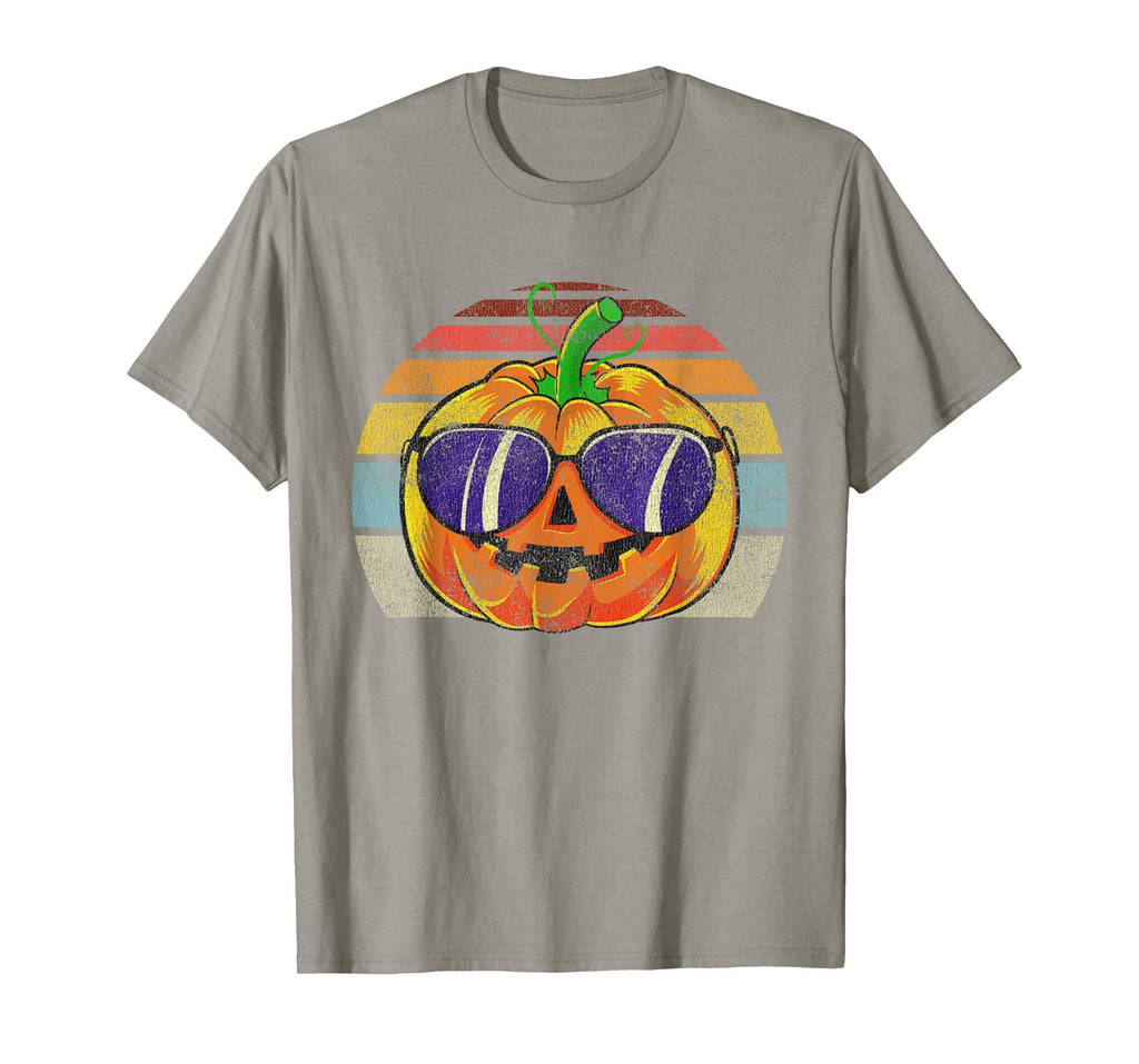 Cool Pumpkin Retro Style Halloween Vintage Women Men Kids T-Shirt