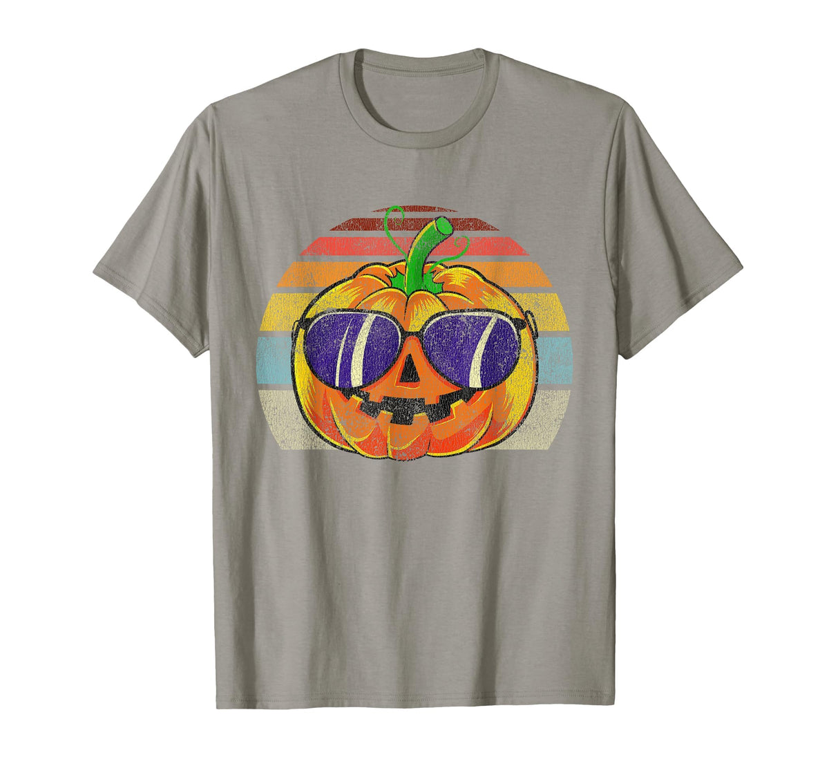 Cool Pumpkin Retro Style Halloween Vintage Women Men Kids T-Shirt