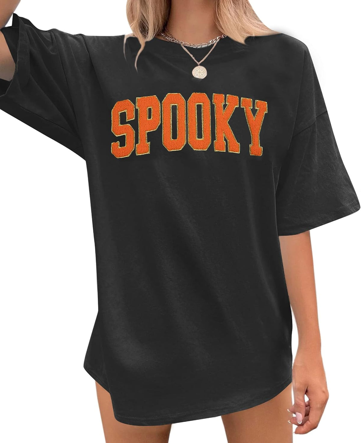 Halloween T Shirts for Women Oversized Spooky Season Shirt Spooky Shirts