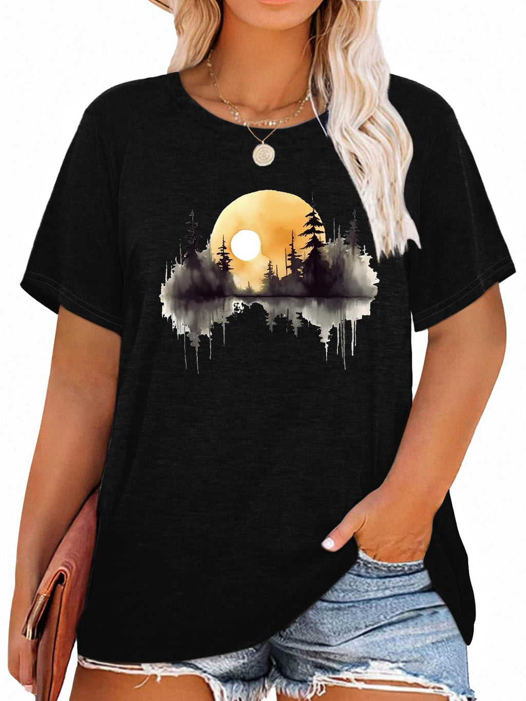 Plus Size Shirts for Women Cute Graphic Tshirts Short Sleeve Tees Top