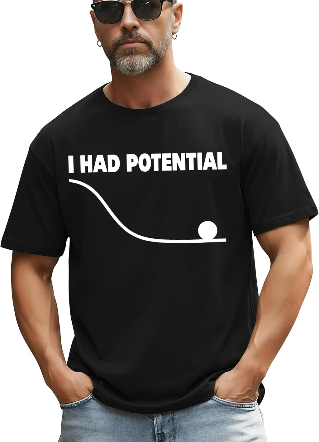 Mens Funny T Shirt Undiagnosed I Had Potential Sarcastic Humor Graphic Tee