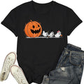 Halloween Shirts for Women Funny Ghost Pumpkin T-Shirt