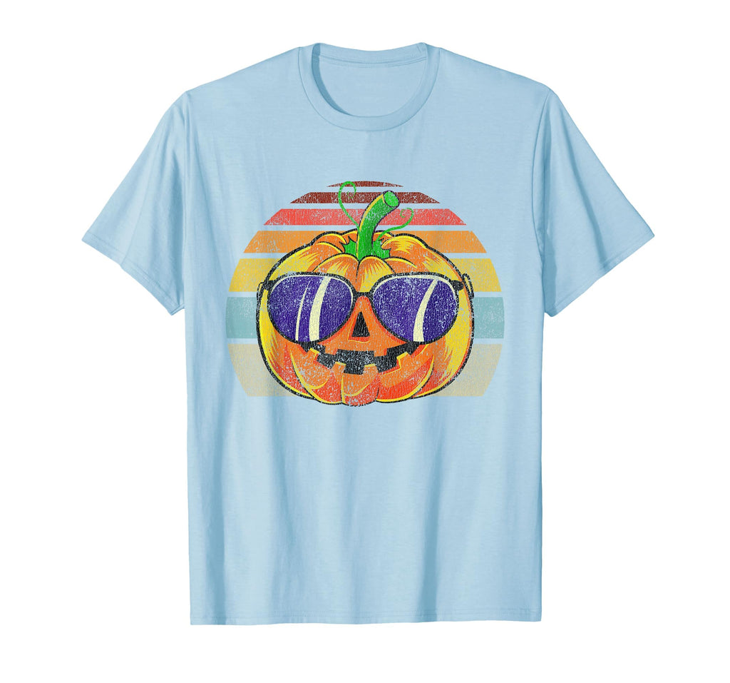 Cool Pumpkin Retro Style Halloween Vintage Women Men Kids T-Shirt