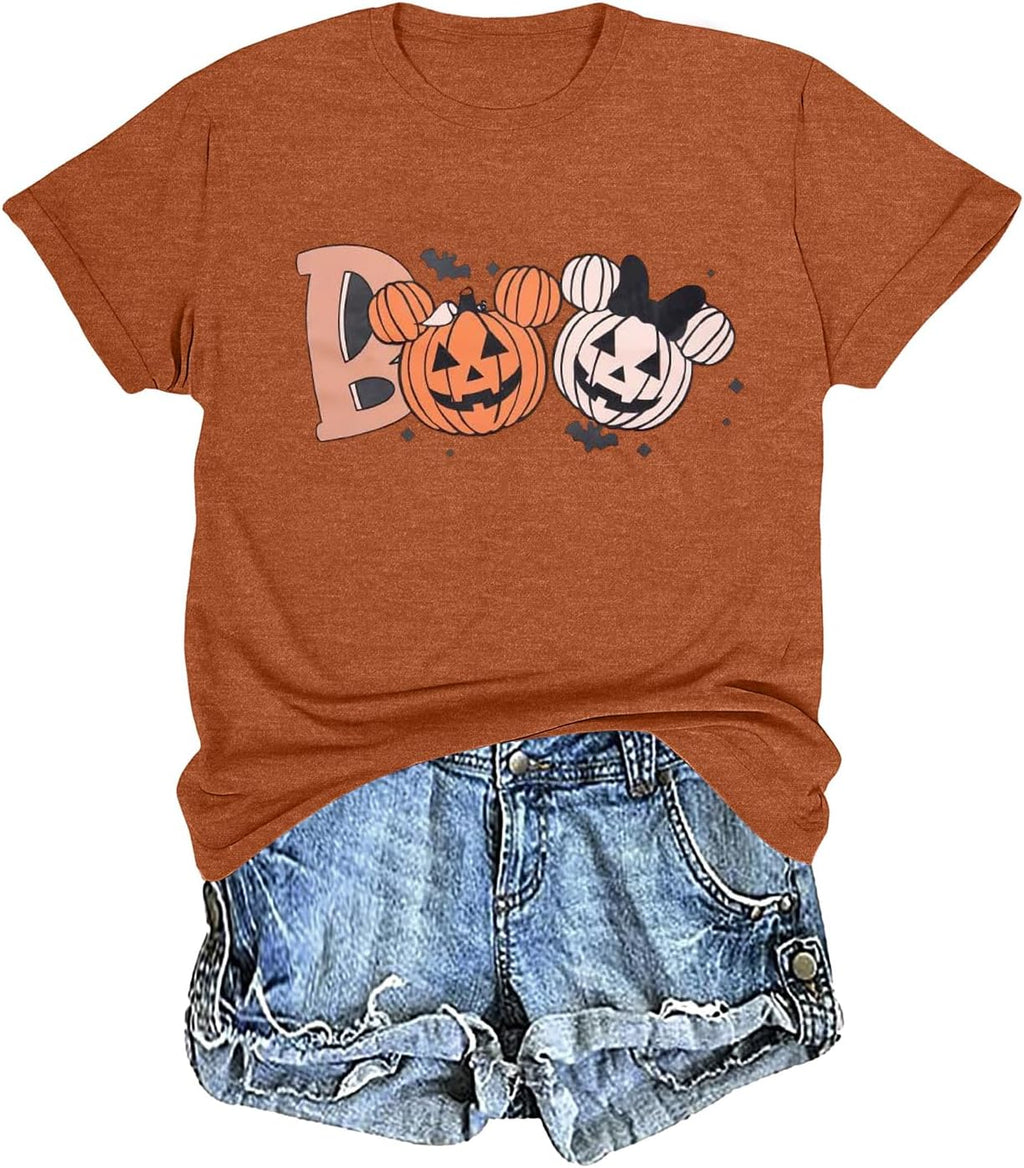 Halloween Shirts Women I'm Just Here Boos Funny Ghost Graphic Tee Tops